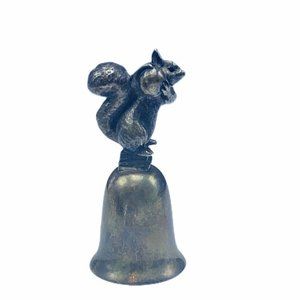 Beatrix Potter silver plated bell Squirrel nut vtg